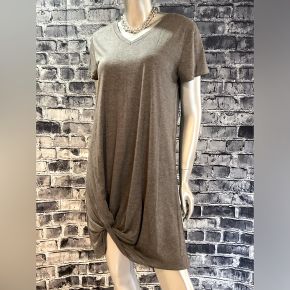 Gray Midi Lounge T Shirt Dress - Picture 7 of 7